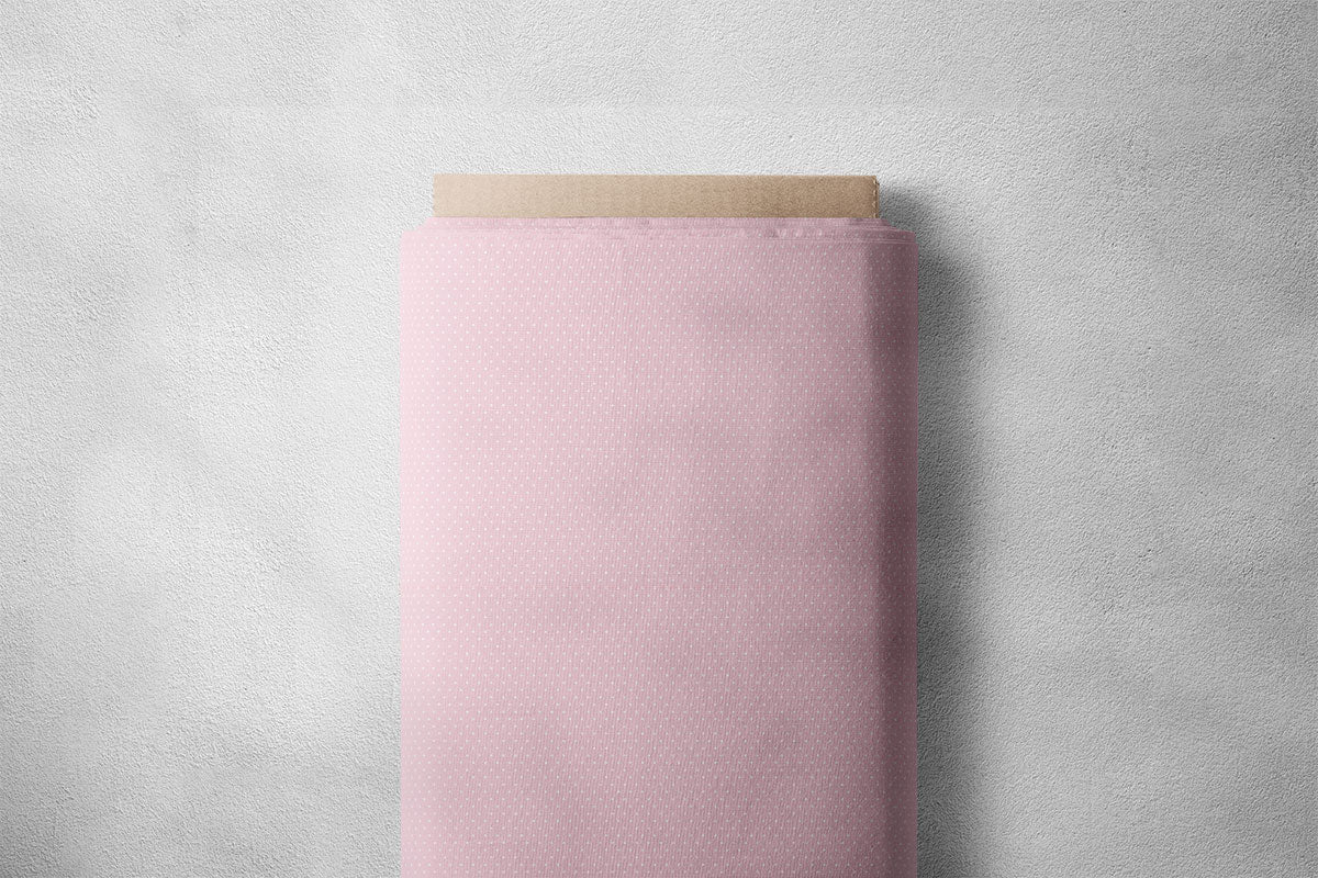 Oyster Pink And Amour Polka Dots Print